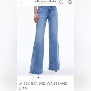 Alice + Olivia Missy braided waistband Jean